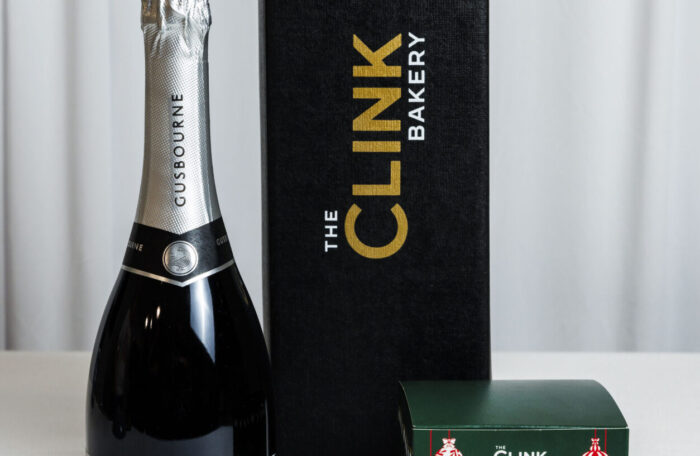 Gusbourne English Sparkling Wine and Parmesan and Cheddar Sables